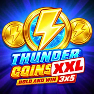 Okładka gry Thunder Coins XXL na banerze NC Kasyno